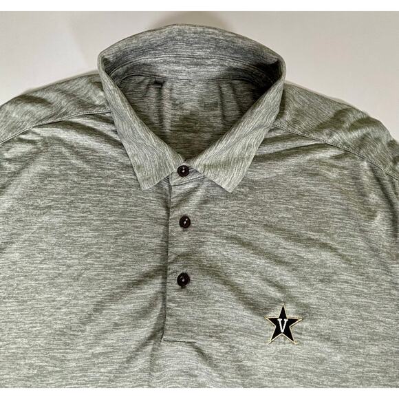 Vanderbilt Commodores Under Armour Gray Golf Polo Shirt Men's Size 2XL (XXL) - Picture 1 of 7